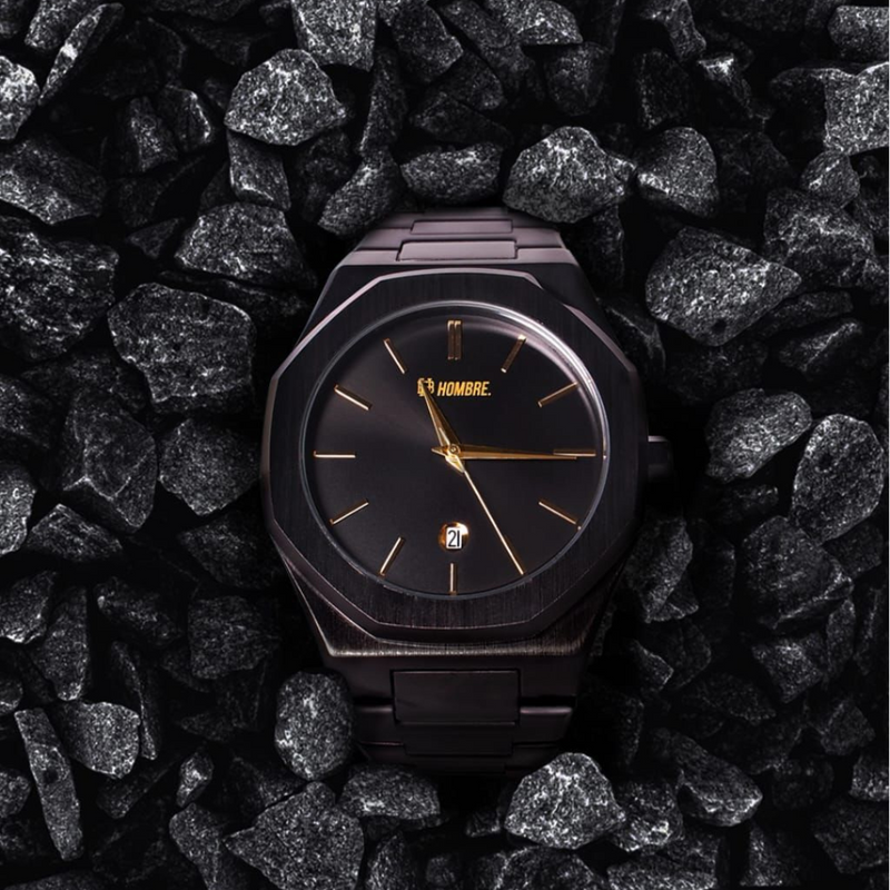 SIGNATURE BLACK GOLD WATCH | HOMBRE