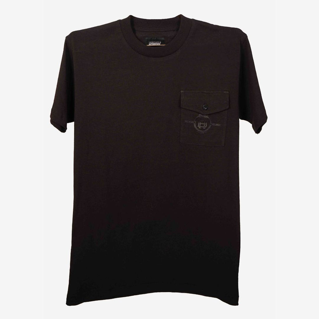 Black T-Shirt with Front Pocket